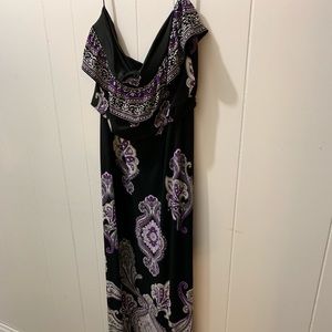 WHBM maxi paisley print off the shoulder